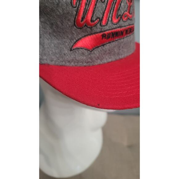 Vintage Starter UNLV Runnin' Rebels Snapback Hat 100% Wool Gray Red NWT Made DR - Picture 10 of 14